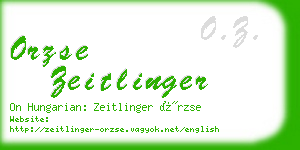 orzse zeitlinger business card